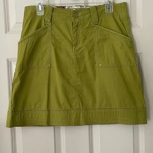 Aventura Organic Cotton Kiwi green Color Mini Skirt Sz 6 boho Spring